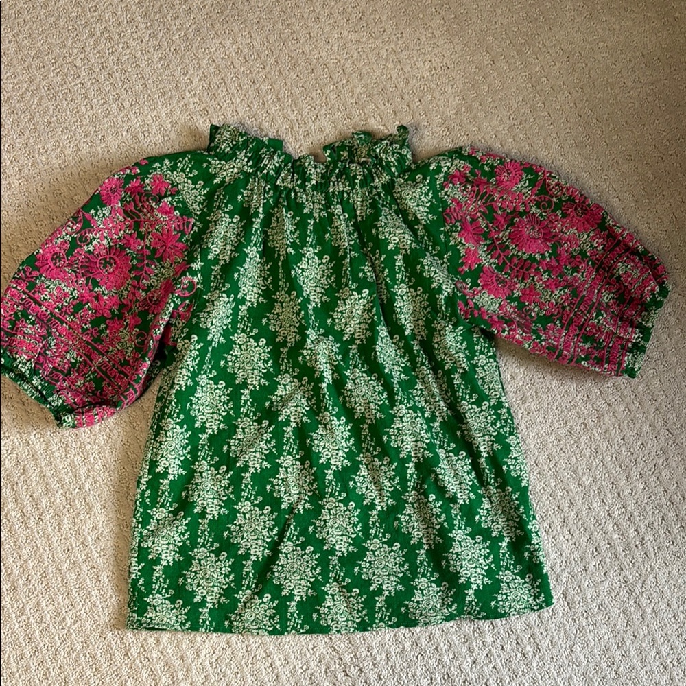 Green and Pink Top